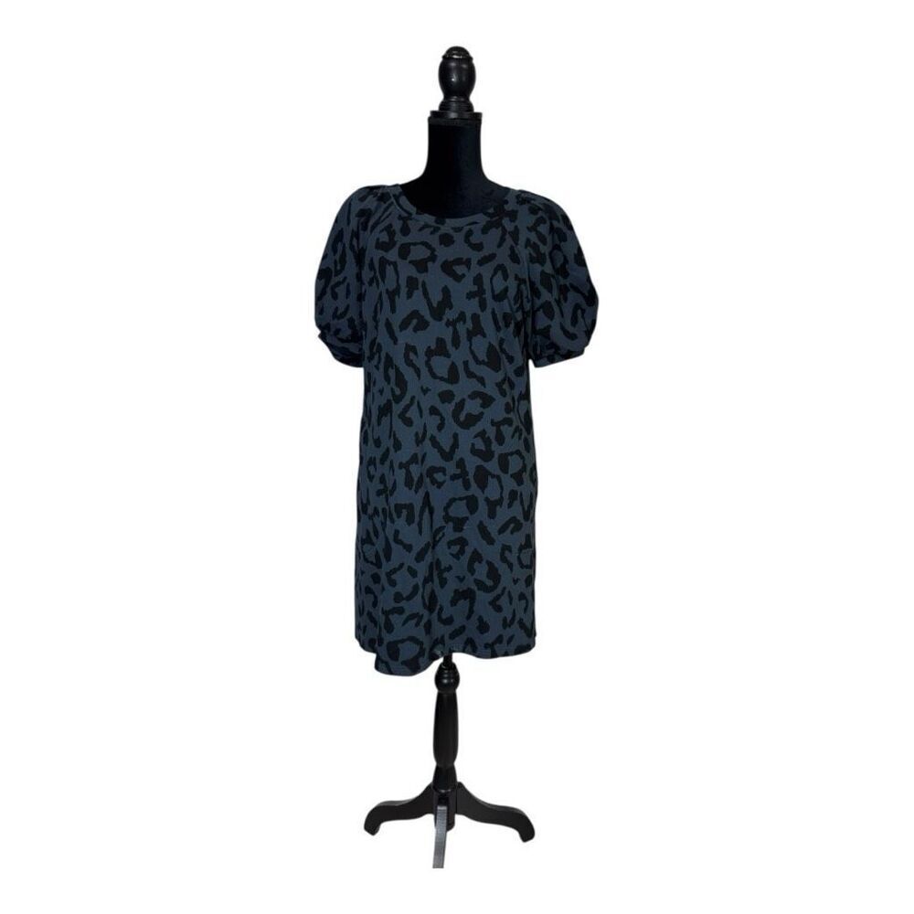 Velvet by graham & spencer Leopard‎ Puff-Sleeved Tunic Dress small weekend ready - Picture 3 of 10